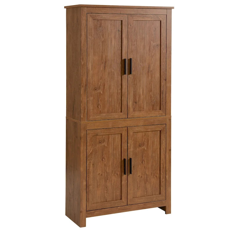 Armoire de rangement de cuisine à 4 portes de 162 cm avec 3 étagères réglables