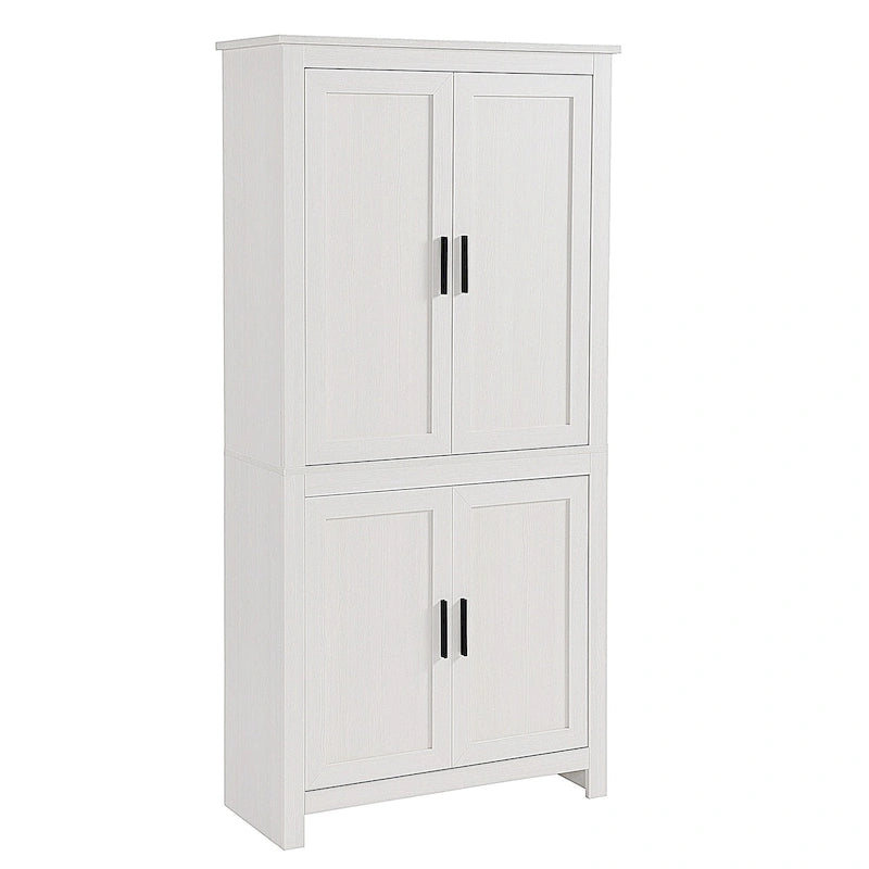 Armoire de rangement de cuisine à 4 portes de 162 cm avec 3 étagères réglables