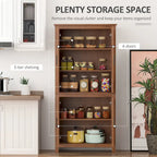 Armoire de rangement de cuisine à 4 portes de 162 cm avec 3 étagères réglables
