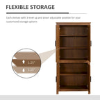 Armoire de rangement de cuisine à 4 portes de 162 cm avec 3 étagères réglables