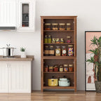 Armoire de rangement de cuisine à 4 portes de 162 cm avec 3 étagères réglables