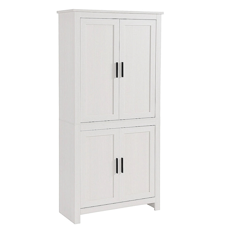 Armoire de rangement de cuisine à 4 portes de 162 cm avec 3 étagères réglables