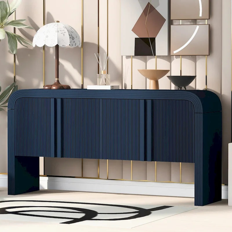 Meuble de rangement en bois à 4 portes pour salon/entrée/couloir