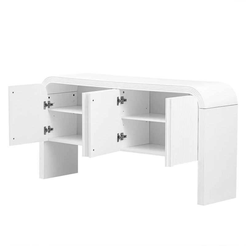 Meuble de rangement en bois à 4 portes pour salon/entrée/couloir