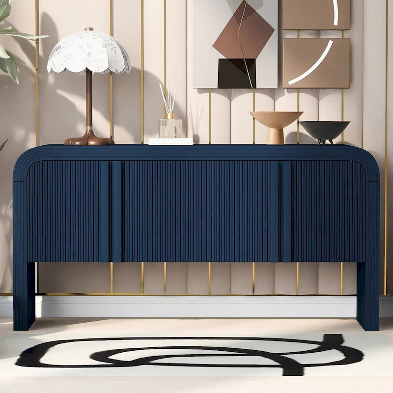 Meuble de rangement en bois à 4 portes pour salon/entrée/couloir
