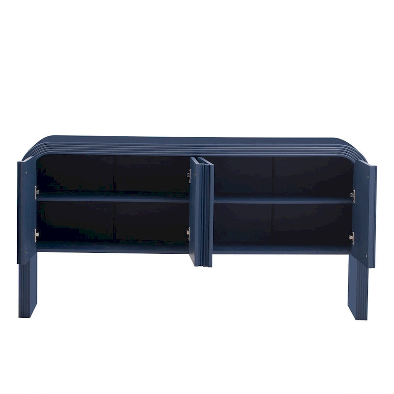 Meuble de rangement en bois à 4 portes pour salon/entrée/couloir