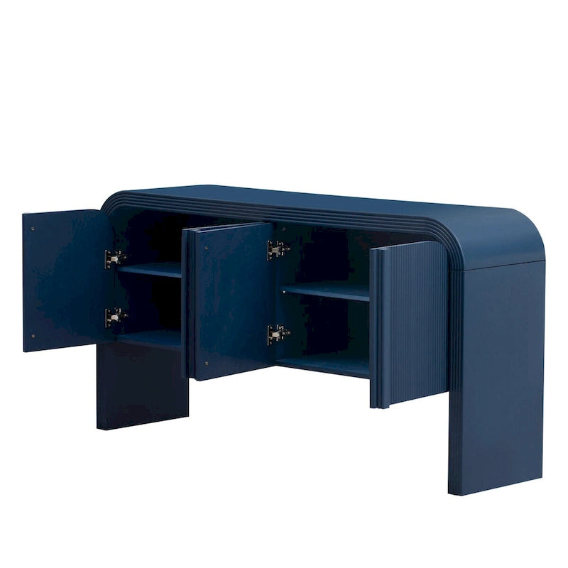 Meuble de rangement en bois à 4 portes pour salon/entrée/couloir