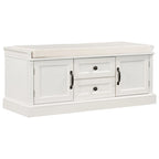 Banc de rangement avec 2 tiroirs, 2 placards et un coussin amovible
