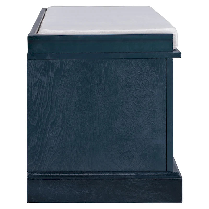 Banc de rangement avec 2 tiroirs, 2 placards et un coussin amovible