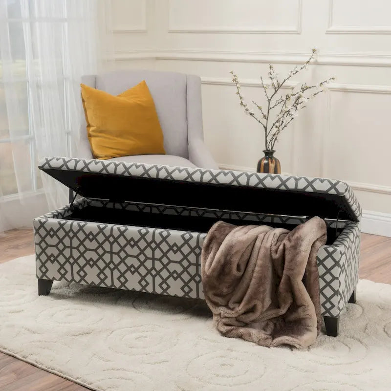 Banc Ottoman de Rangement Rembourré