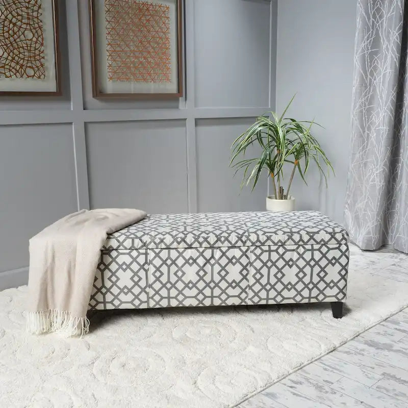Banc Ottoman de Rangement Rembourré