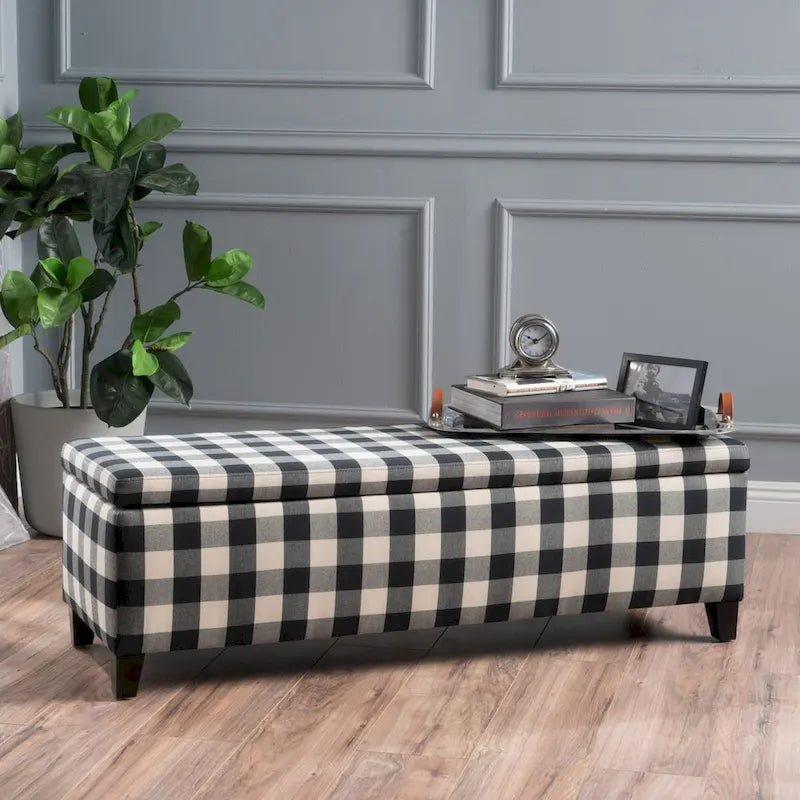 Banc Ottoman de Rangement Rembourré