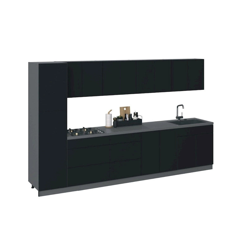 Ensemble de meubles de cuisine modernes – 3,35 m de large, 135x24