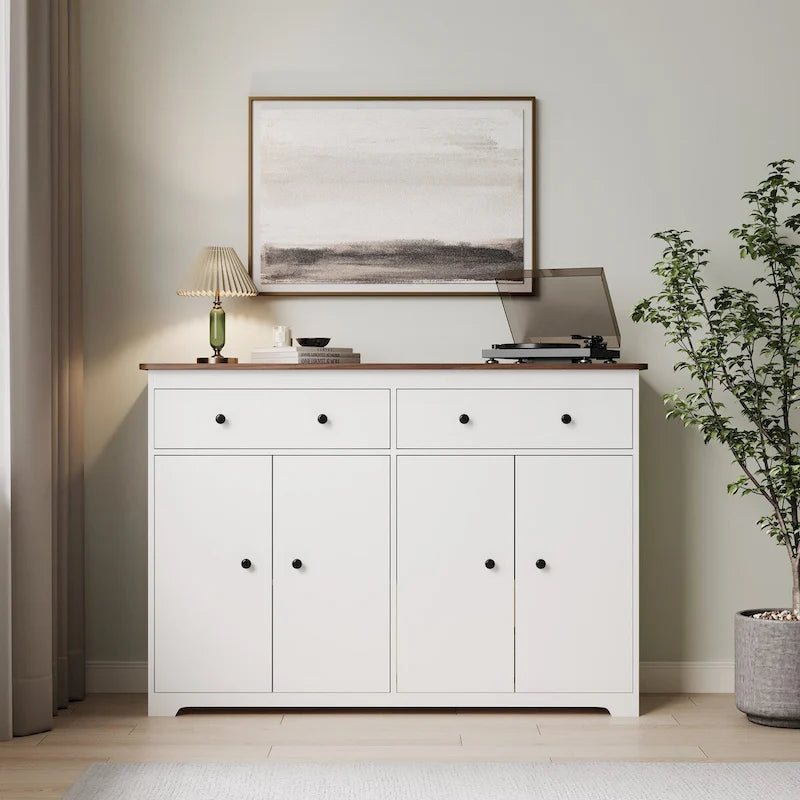 Buffet de rangement avec 2 tiroirs et 4 portes