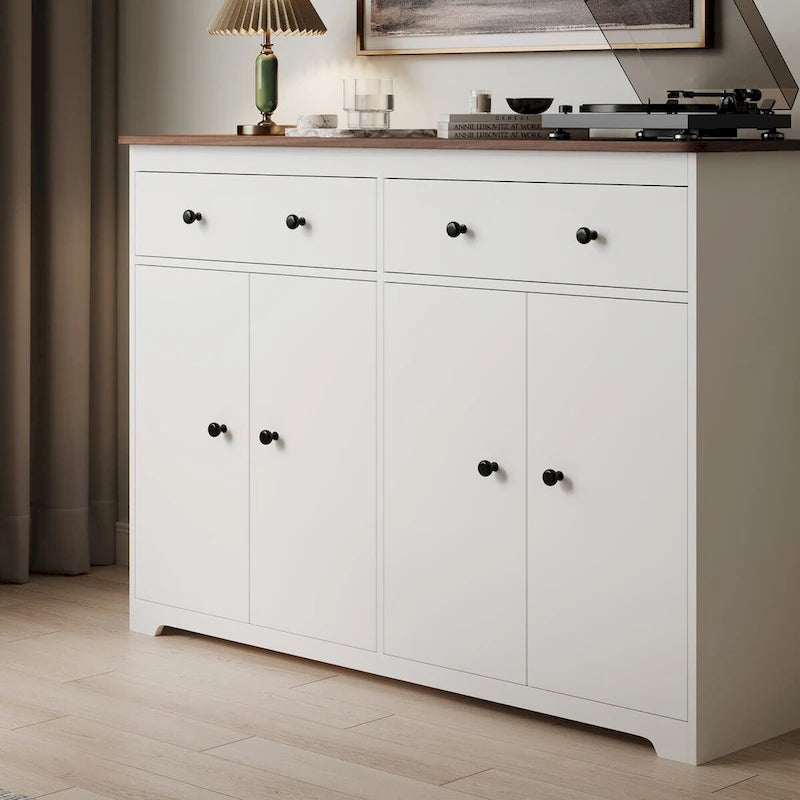 Buffet de rangement avec 2 tiroirs et 4 portes