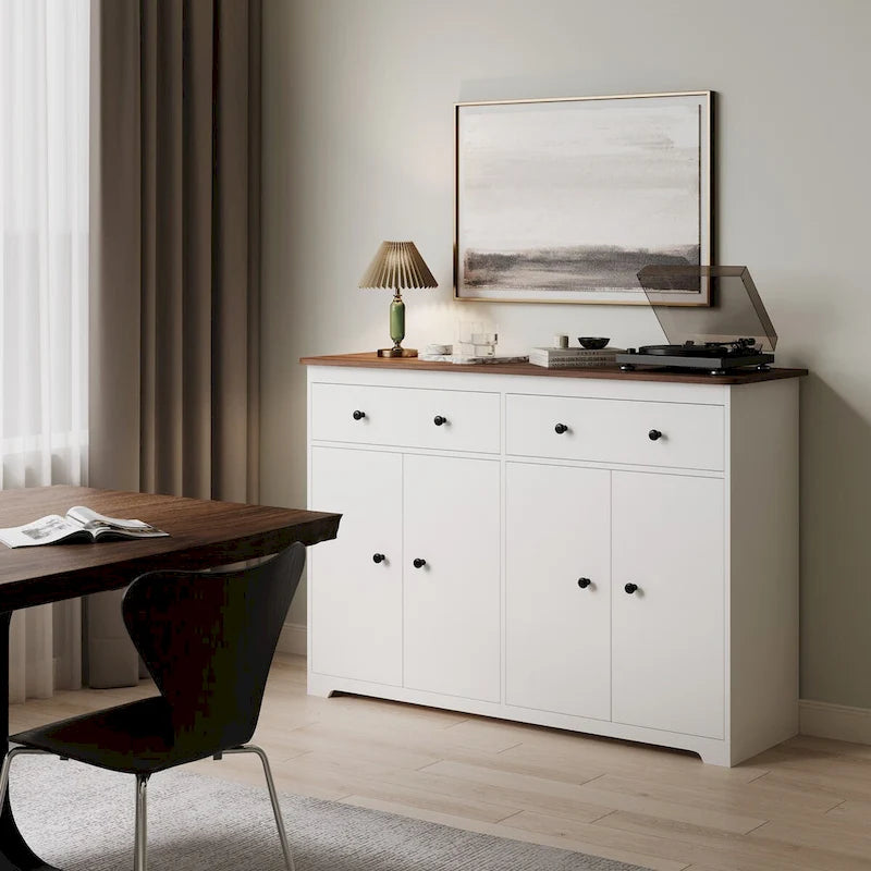Buffet de rangement avec 2 tiroirs et 4 portes