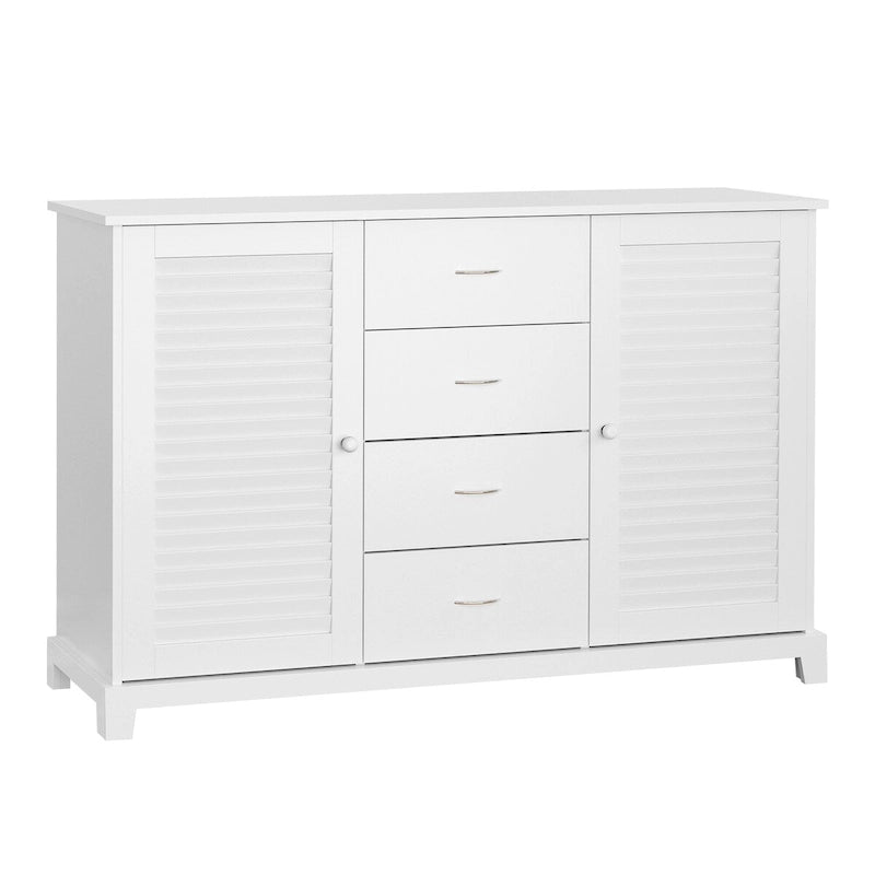 Buffet de 120 cm avec 4 tiroirs et 2 portes persiennes