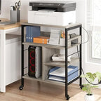 Meuble d'imprimante à roulettes avec station de recharge