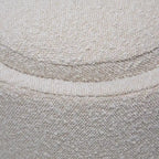 Banc Boucle rond avec pieds demi-lunette, blanc cassé