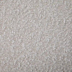 Banc Boucle rond avec pieds demi-lunette, blanc cassé