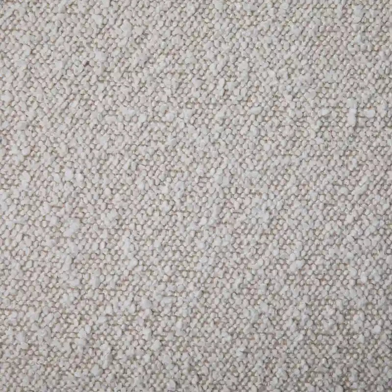 Banc Boucle rond avec pieds demi-lunette, blanc cassé