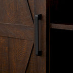Meuble de rangement haut avec porte coulissante et étagères
