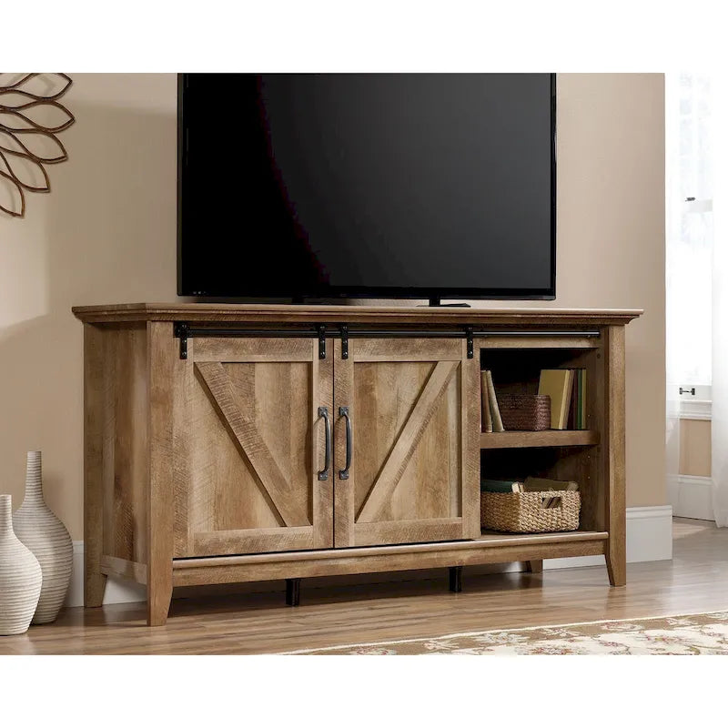 Meuble TV avec portes coulissantes façon grange