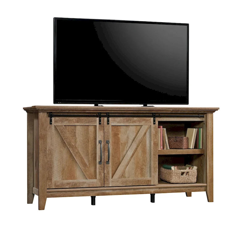 Meuble TV avec portes coulissantes façon grange