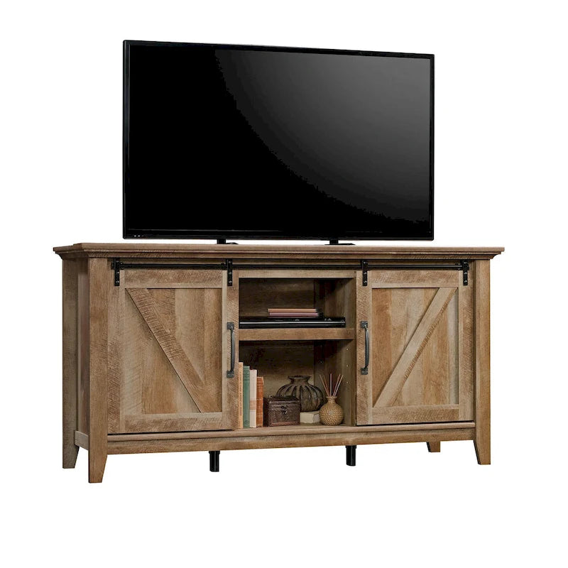 Meuble TV avec portes coulissantes façon grange