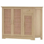 Meuble de rangement en rotin avec tiroir - 35,4L x 11,8P x 31,5H