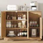 Meuble de rangement en rotin avec tiroir - 35,4L x 11,8P x 31,5H
