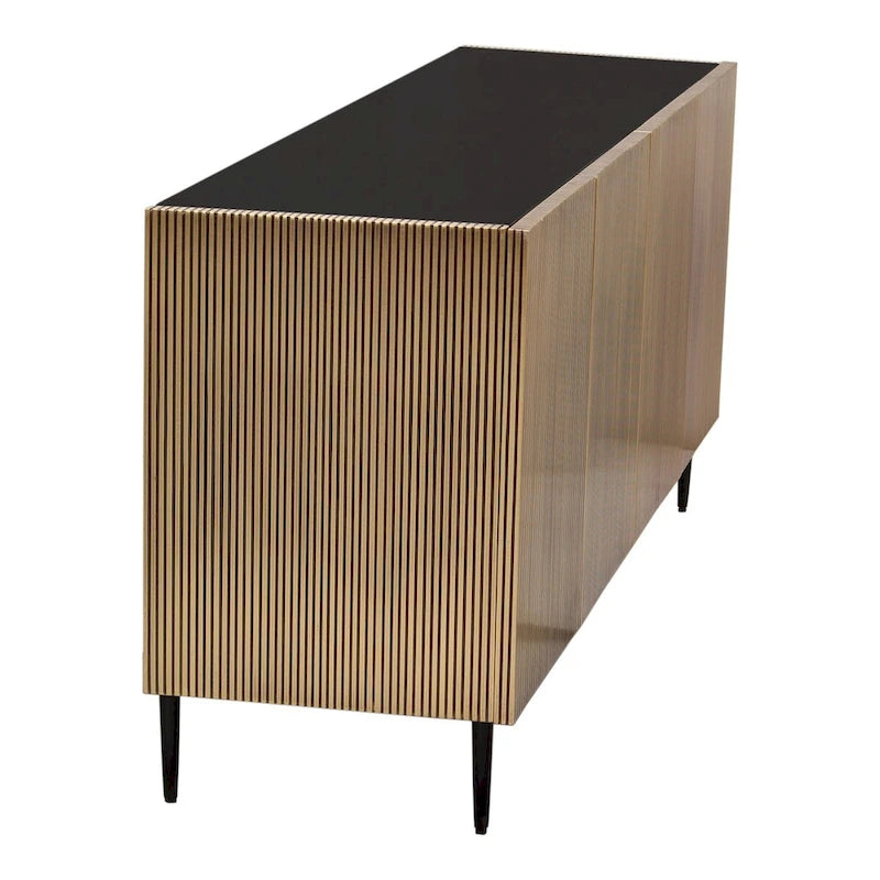 Buffet 2 portes avec accents de ton laiton