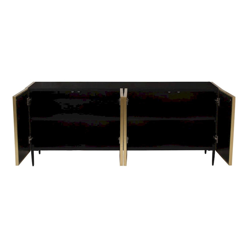 Buffet 2 portes avec accents de ton laiton