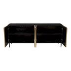 Buffet 2 portes avec accents de ton laiton