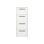 Classeur latéral 4 tiroirs - Fini grain de bois blanc