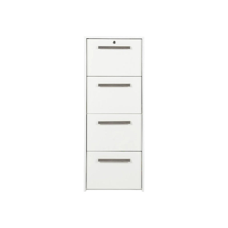 Classeur latéral 4 tiroirs - Fini grain de bois blanc