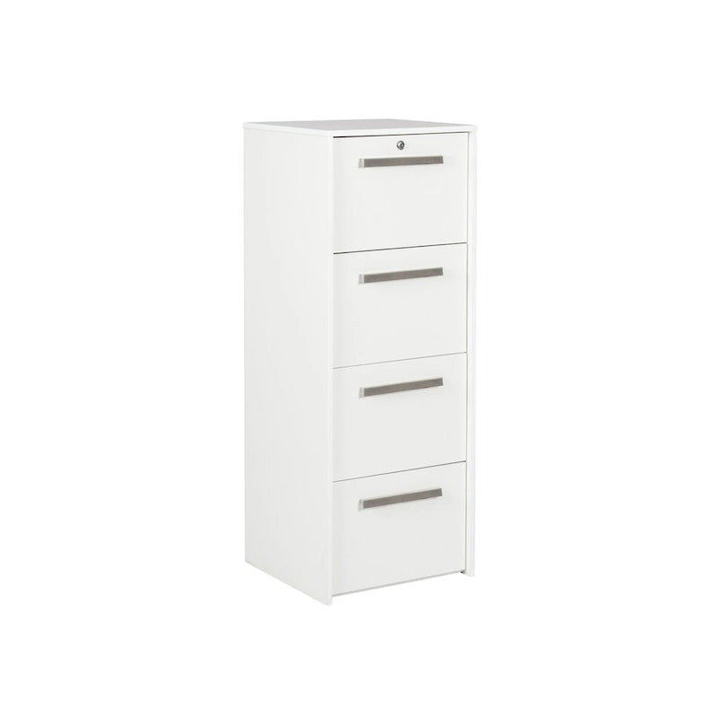 Classeur latéral 4 tiroirs - Fini grain de bois blanc
