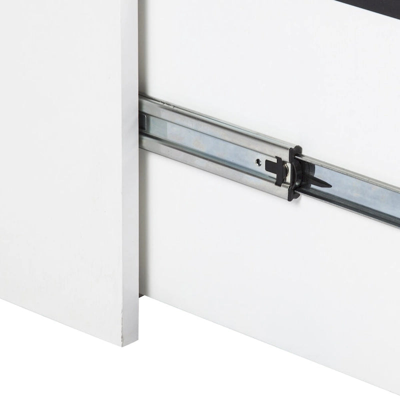 Classeur latéral 4 tiroirs - Fini grain de bois blanc