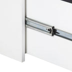 Classeur latéral 4 tiroirs - Fini grain de bois blanc