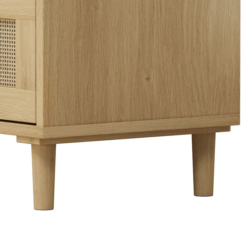 Meuble de rangement en rotin à 3 tiroirs