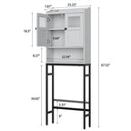 Meuble de rangement WC avec porte, 171 cm H x 59 cm L x 20 cm P