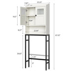 Meuble de rangement WC avec porte, 171 cm H x 59 cm L x 20 cm P