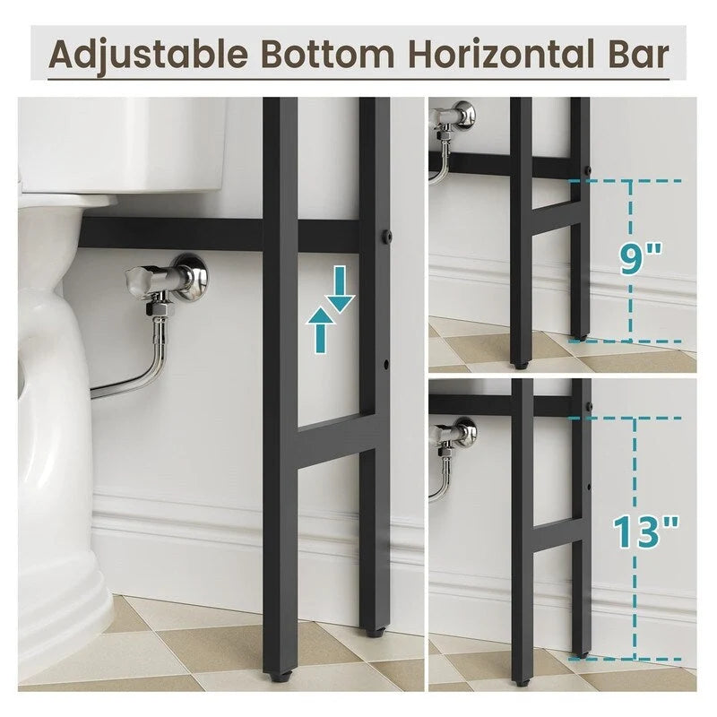 Meuble de rangement WC avec porte, 171 cm H x 59 cm L x 20 cm P
