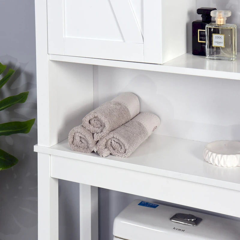 Meuble de rangement de salle de bain sur toilettes avec étagères réglables