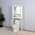 Meuble de rangement de salle de bain sur toilettes avec étagères réglables