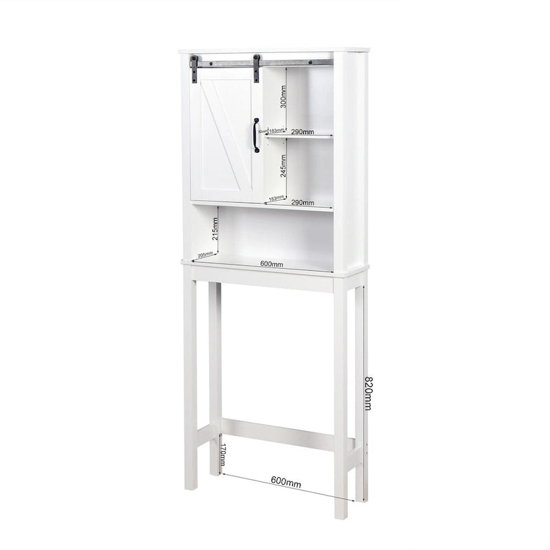 Meuble de rangement de salle de bain sur toilettes avec étagères réglables