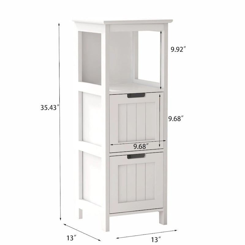 Meuble de salle de bain bas avec 2 tiroirs et 1 étagère